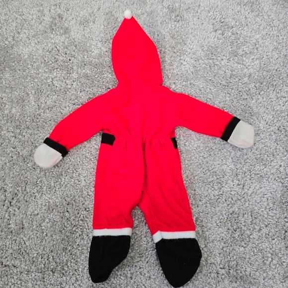 Vintage Infant Santa Sleeper Newborn Canadian Made Hooded Pajamas Holiday‎ Cozy - Picture 7 of 11
